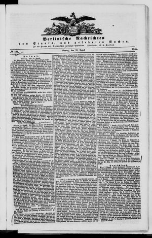 Berlinische Nachrichten von Staats- und gelehrten Sachen vom 10.08.1846