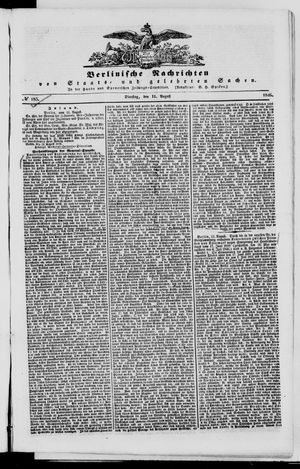 Berlinische Nachrichten von Staats- und gelehrten Sachen vom 11.08.1846