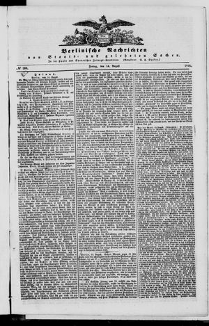 Berlinische Nachrichten von Staats- und gelehrten Sachen vom 14.08.1846