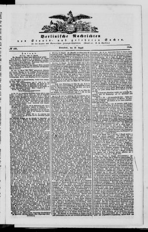 Berlinische Nachrichten von Staats- und gelehrten Sachen vom 15.08.1846
