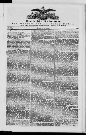 Berlinische Nachrichten von Staats- und gelehrten Sachen vom 21.08.1846