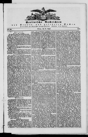 Berlinische Nachrichten von Staats- und gelehrten Sachen vom 31.08.1846