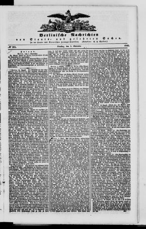 Berlinische Nachrichten von Staats- und gelehrten Sachen vom 01.09.1846