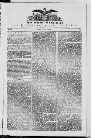 Berlinische Nachrichten von Staats- und gelehrten Sachen vom 21.09.1846