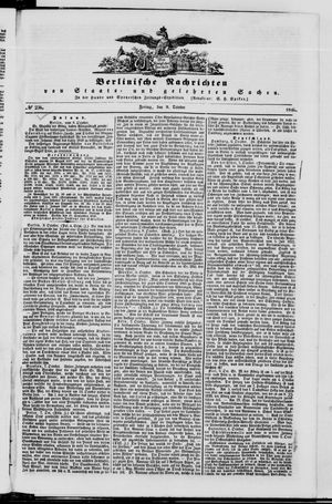 Berlinische Nachrichten von Staats- und gelehrten Sachen vom 09.10.1846