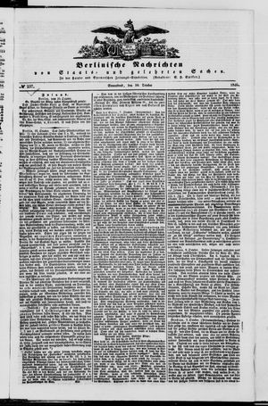 Berlinische Nachrichten von Staats- und gelehrten Sachen vom 10.10.1846