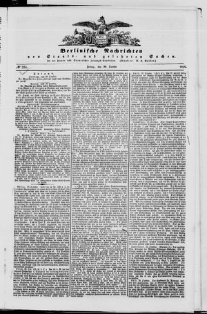 Berlinische Nachrichten von Staats- und gelehrten Sachen vom 30.10.1846