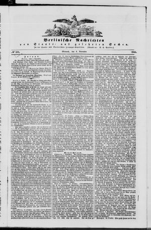 Berlinische Nachrichten von Staats- und gelehrten Sachen vom 04.11.1846