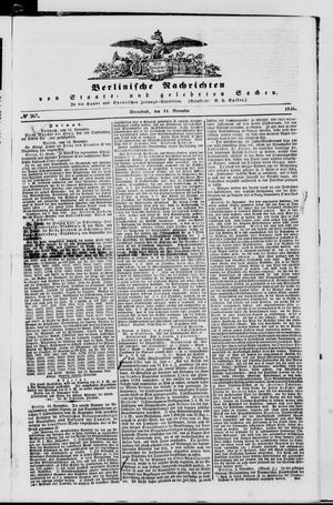 Berlinische Nachrichten von Staats- und gelehrten Sachen on Nov 14, 1846