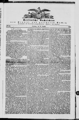 Berlinische Nachrichten von Staats- und gelehrten Sachen vom 10.12.1846