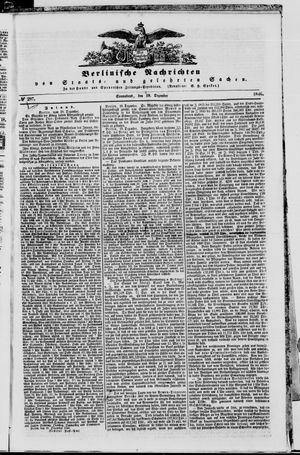 Berlinische Nachrichten von Staats- und gelehrten Sachen vom 19.12.1846