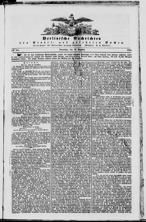 Berlinische Nachrichten von Staats- und gelehrten Sachen vom 24.12.1846