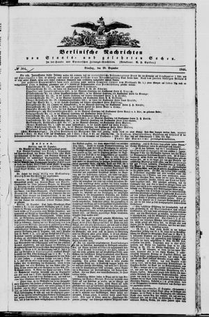 Berlinische Nachrichten von Staats- und gelehrten Sachen vom 29.12.1846
