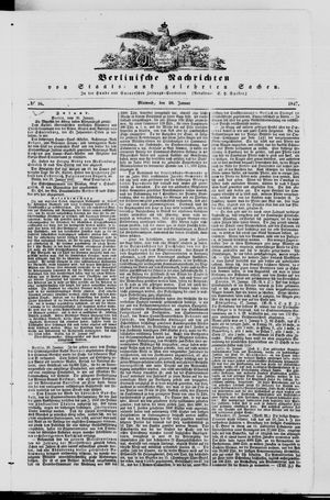 Berlinische Nachrichten von Staats- und gelehrten Sachen vom 20.01.1847
