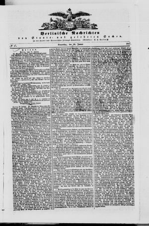 Berlinische Nachrichten von Staats- und gelehrten Sachen vom 21.01.1847