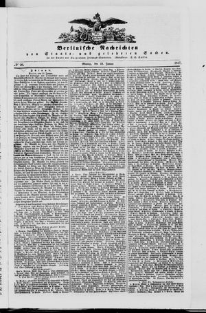 Berlinische Nachrichten von Staats- und gelehrten Sachen vom 25.01.1847