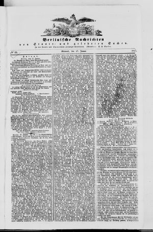 Berlinische Nachrichten von Staats- und gelehrten Sachen on Jan 27, 1847