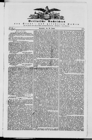 Berlinische Nachrichten von Staats- und gelehrten Sachen vom 30.01.1847