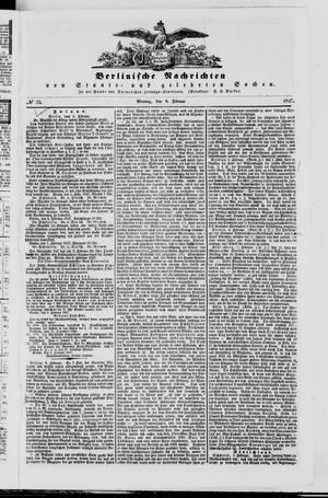 Berlinische Nachrichten von Staats- und gelehrten Sachen vom 08.02.1847