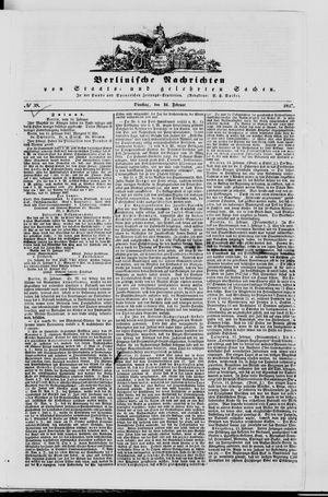 Berlinische Nachrichten von Staats- und gelehrten Sachen vom 16.02.1847