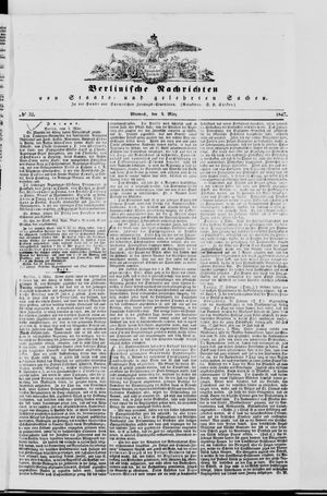 Berlinische Nachrichten von Staats- und gelehrten Sachen vom 03.03.1847