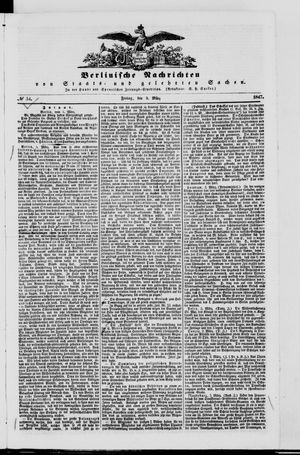 Berlinische Nachrichten von Staats- und gelehrten Sachen vom 05.03.1847