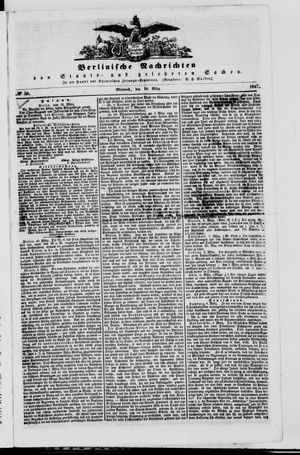 Berlinische Nachrichten von Staats- und gelehrten Sachen vom 10.03.1847