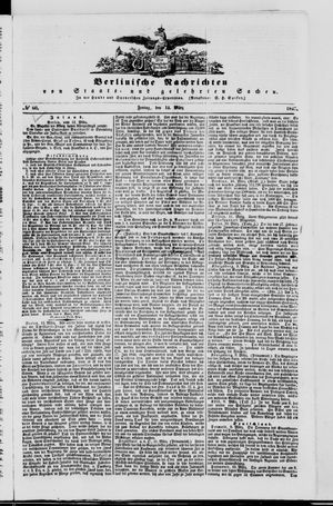Berlinische Nachrichten von Staats- und gelehrten Sachen on Mar 12, 1847