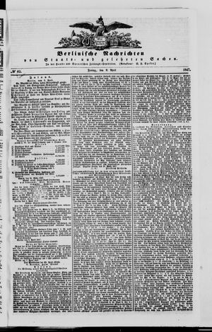 Berlinische Nachrichten von Staats- und gelehrten Sachen vom 09.04.1847