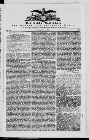 Berlinische Nachrichten von Staats- und gelehrten Sachen vom 16.04.1847