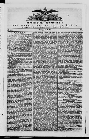 Berlinische Nachrichten von Staats- und gelehrten Sachen on May 3, 1847