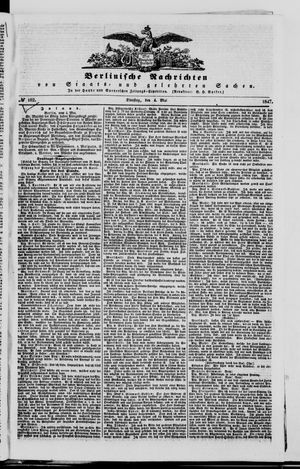 Berlinische Nachrichten von Staats- und gelehrten Sachen vom 04.05.1847