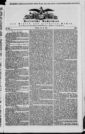 Berlinische Nachrichten von Staats- und gelehrten Sachen vom 31.05.1847