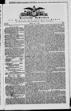 Berlinische Nachrichten von Staats- und gelehrten Sachen vom 07.06.1847
