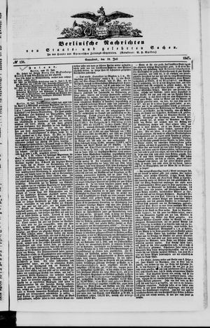 Berlinische Nachrichten von Staats- und gelehrten Sachen vom 10.07.1847