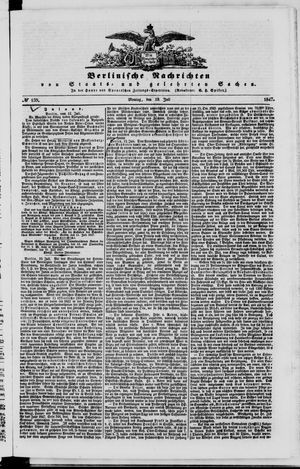 Berlinische Nachrichten von Staats- und gelehrten Sachen vom 12.07.1847