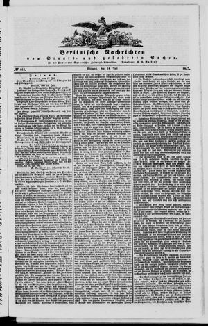Berlinische Nachrichten von Staats- und gelehrten Sachen vom 14.07.1847