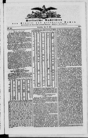 Berlinische Nachrichten von Staats- und gelehrten Sachen on Jul 15, 1847