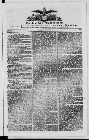 Berlinische Nachrichten von Staats- und gelehrten Sachen vom 16.07.1847