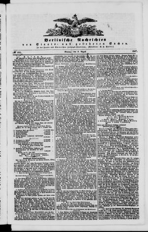 Berlinische Nachrichten von Staats- und gelehrten Sachen vom 09.08.1847