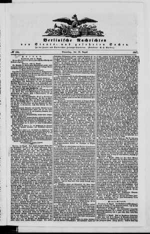 Berlinische Nachrichten von Staats- und gelehrten Sachen vom 12.08.1847