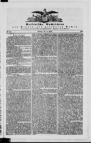 Berlinische Nachrichten von Staats- und gelehrten Sachen vom 18.08.1847