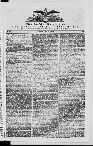Berlinische Nachrichten von Staats- und gelehrten Sachen vom 19.08.1847