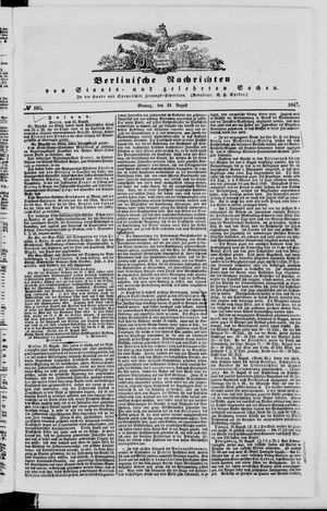 Berlinische Nachrichten von Staats- und gelehrten Sachen vom 23.08.1847