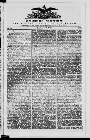 Berlinische Nachrichten von Staats- und gelehrten Sachen vom 02.10.1847