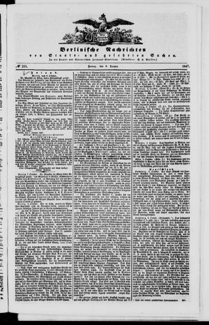 Berlinische Nachrichten von Staats- und gelehrten Sachen vom 08.10.1847