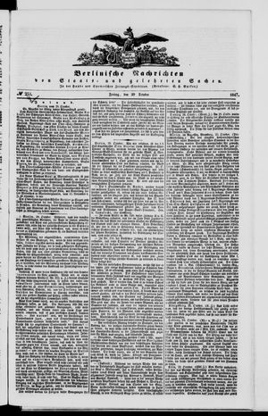 Berlinische Nachrichten von Staats- und gelehrten Sachen vom 29.10.1847