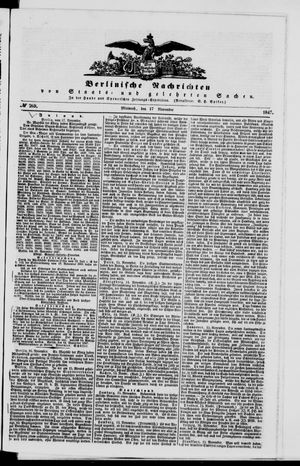 Berlinische Nachrichten von Staats- und gelehrten Sachen on Nov 17, 1847