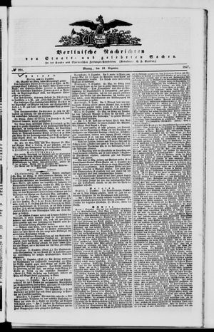 Berlinische Nachrichten von Staats- und gelehrten Sachen vom 13.12.1847