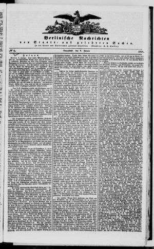 Berlinische Nachrichten von Staats- und gelehrten Sachen vom 08.01.1848